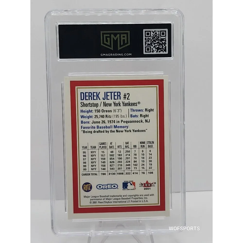 2001 Fleer All American Game Red Derek Jeter #2 Graded GMA-9 Mint